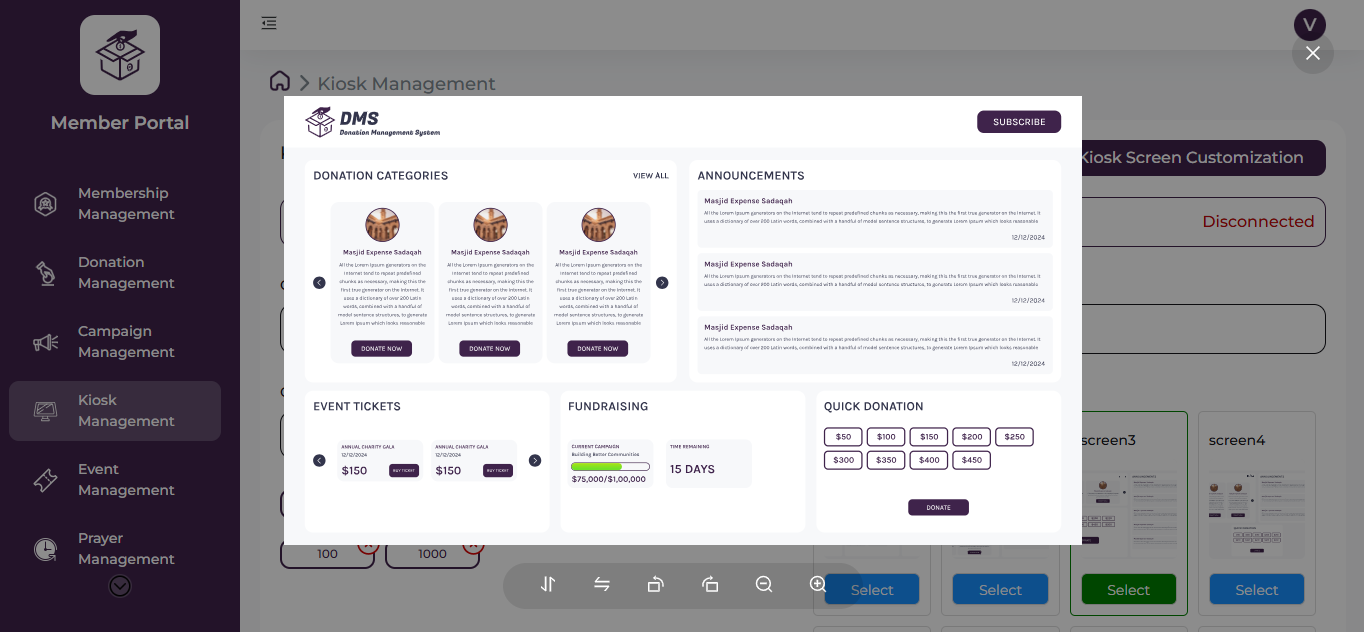 Personalized donation receipts